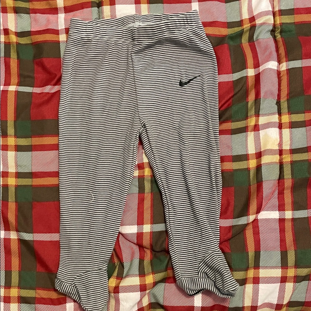 Nike Black and White Striped Baby Pants